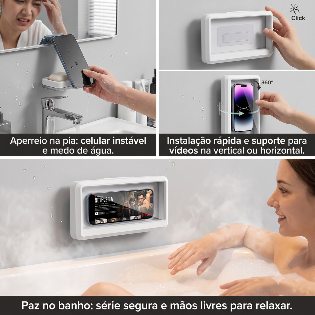 Suporte de Celular para Banho