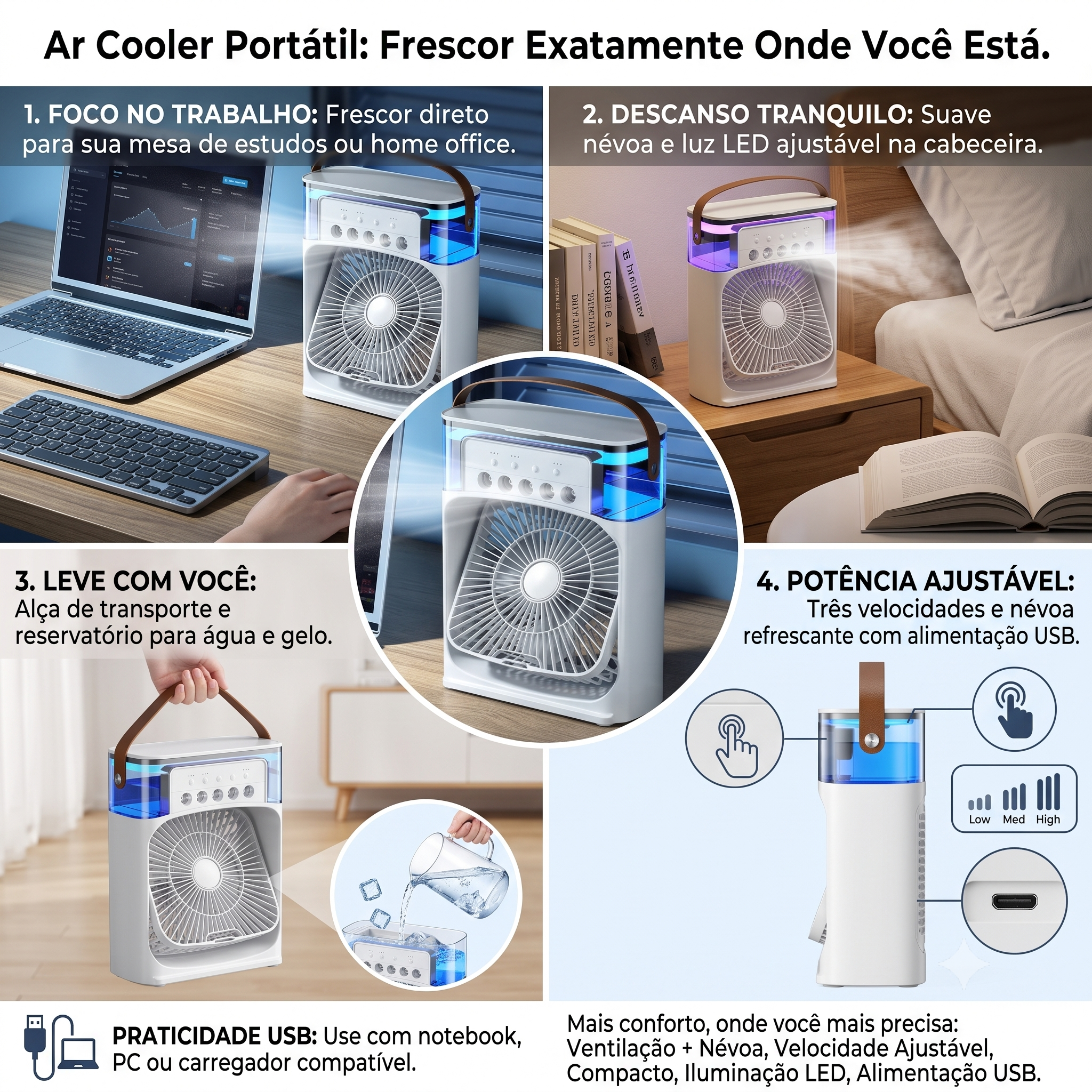 Mini Ventilador Refrigerador